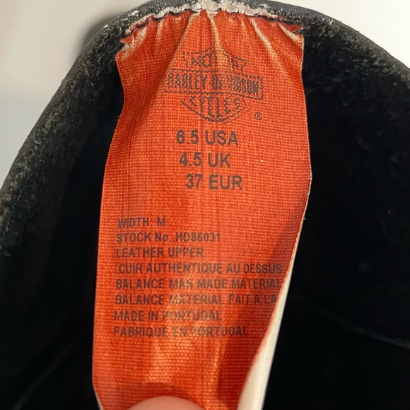 Harley Davidson Riding Boots Women’s 6.5 Black Genuine Leather Moto Biker Strap - Picture 16 of 16